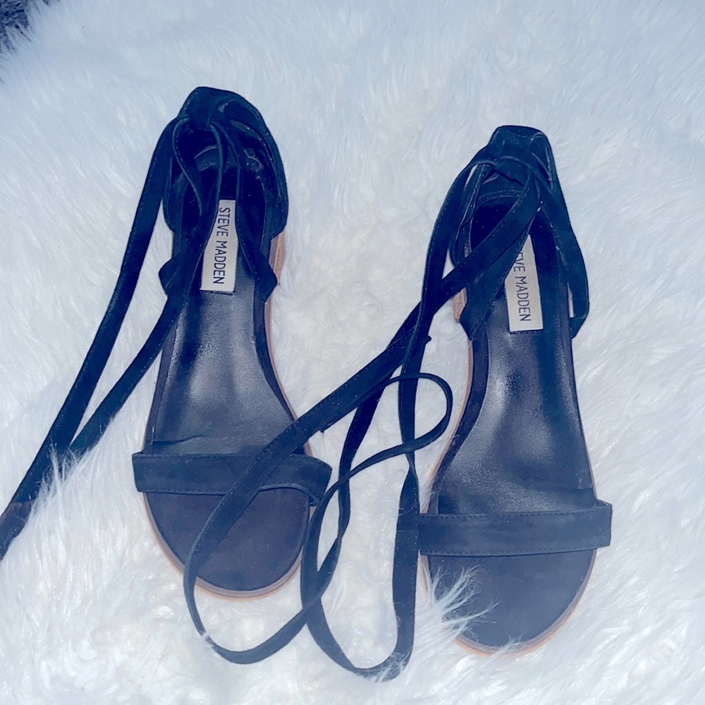 Steve Madden Suede Tie Up Block Heel - image 2